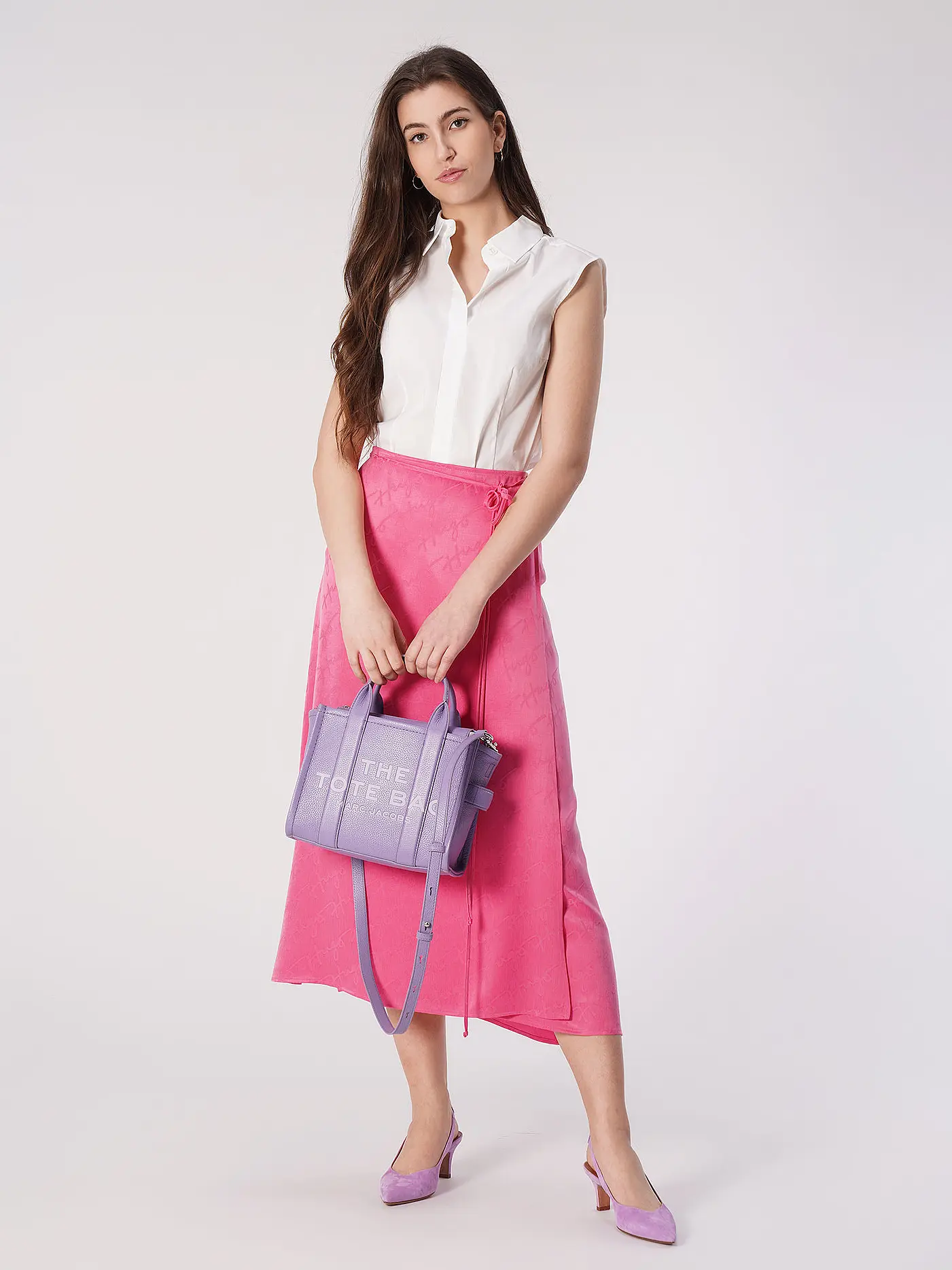 MARC JACOBS | Ledertasche - Tote Bag THE SMALL TOTE LEATHER | lila